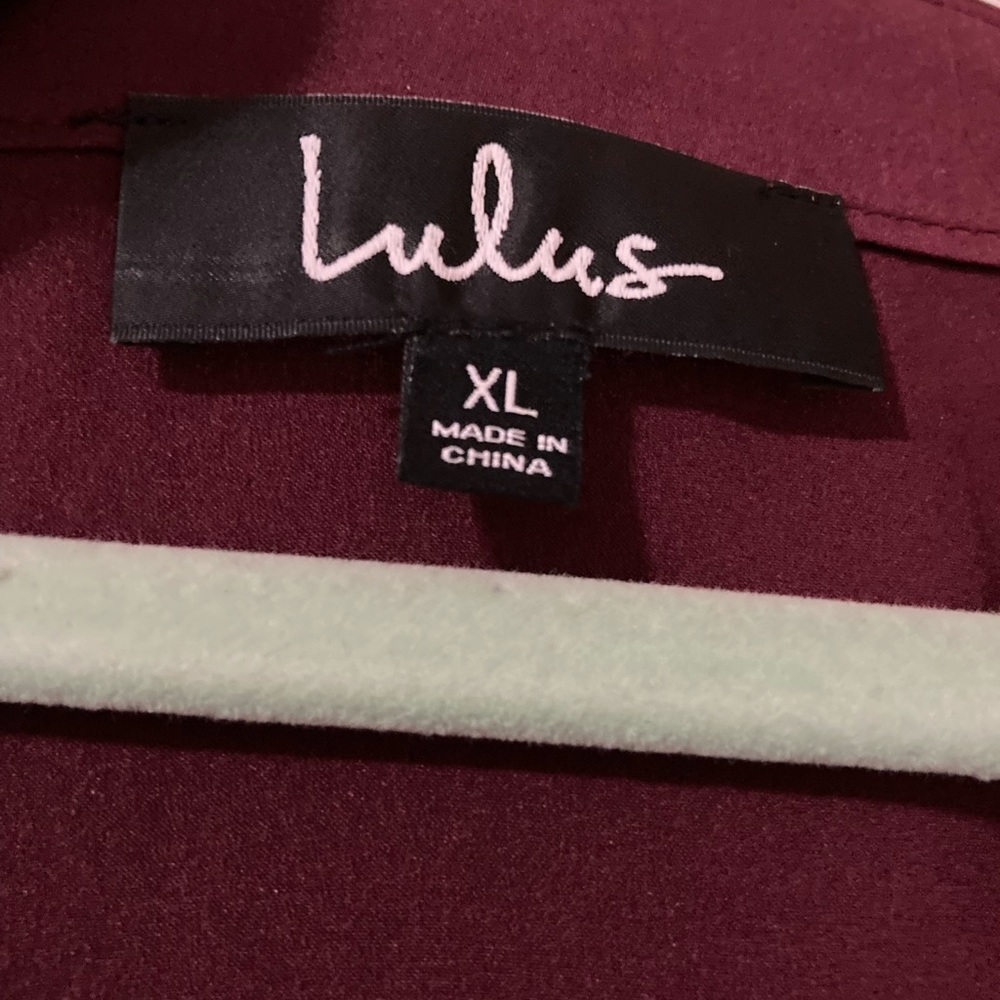 Lulu wine colored dress size XL